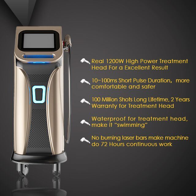 High power diode laser hair removal