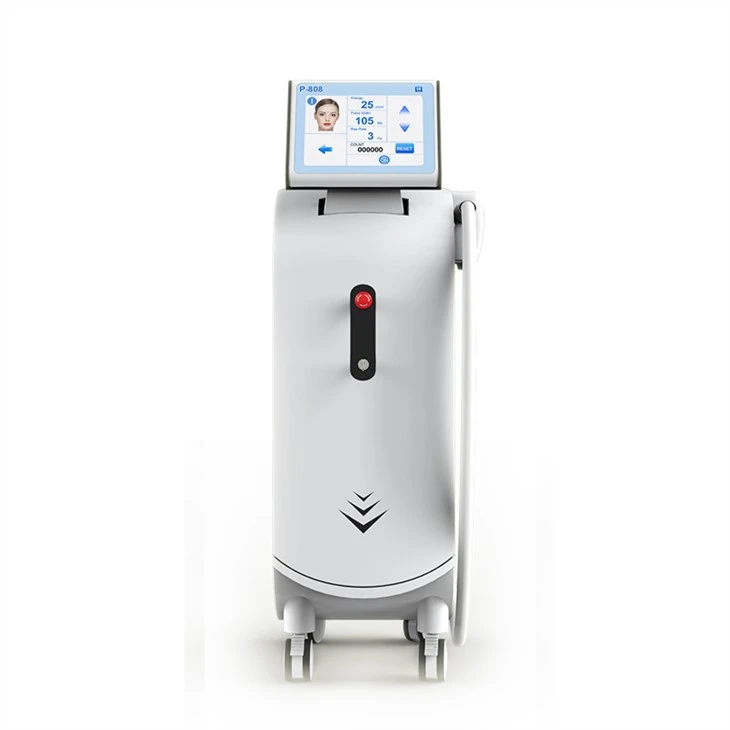 Máquina de depilação a laser de diodo 808 nm de alta qualidade / depilação a laser de diodo